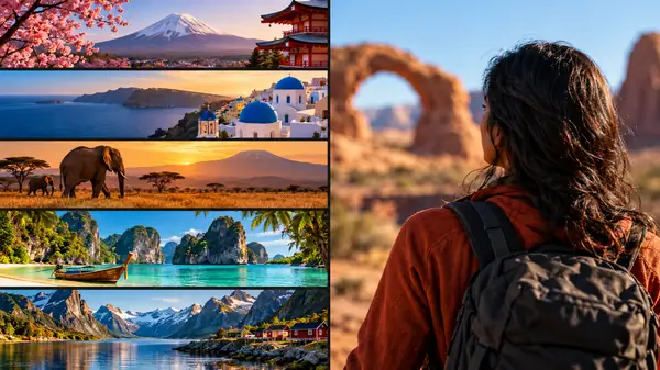 Editorial graphic comparing a series of travel destinations